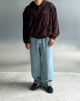 Plaid Hems Jeans