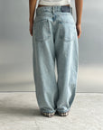 Plaid Hems Jeans