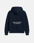 Navy Blue Zip Hoodie - Created