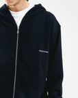 Navy Blue Zip Hoodie - Created
