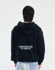 Navy Blue Zip Hoodie - Created