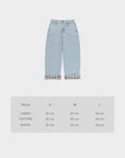 Plaid Hems Jeans