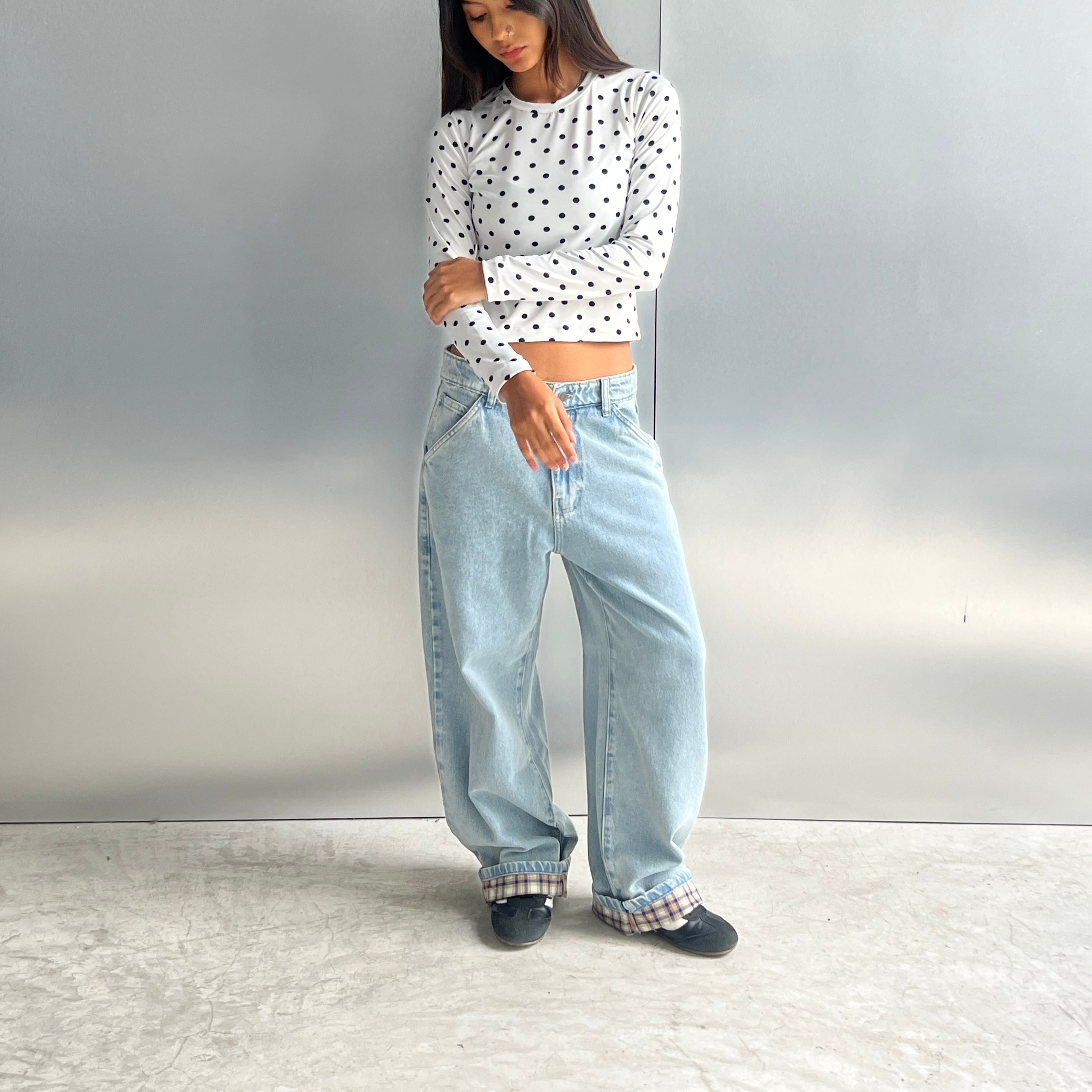 White Polka Dots