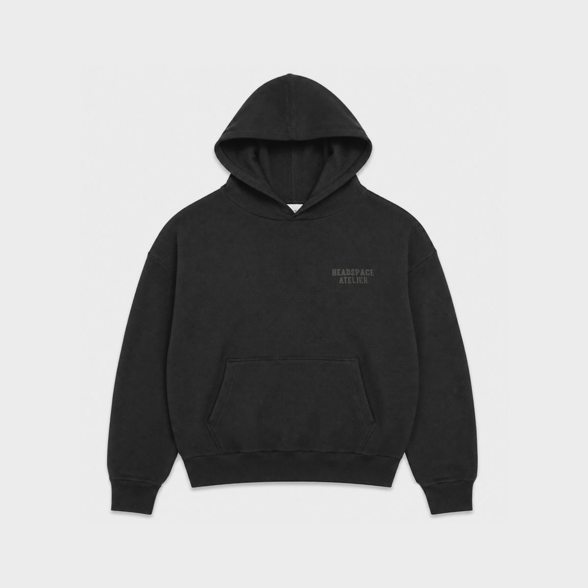 Black Waffle Hoodie
