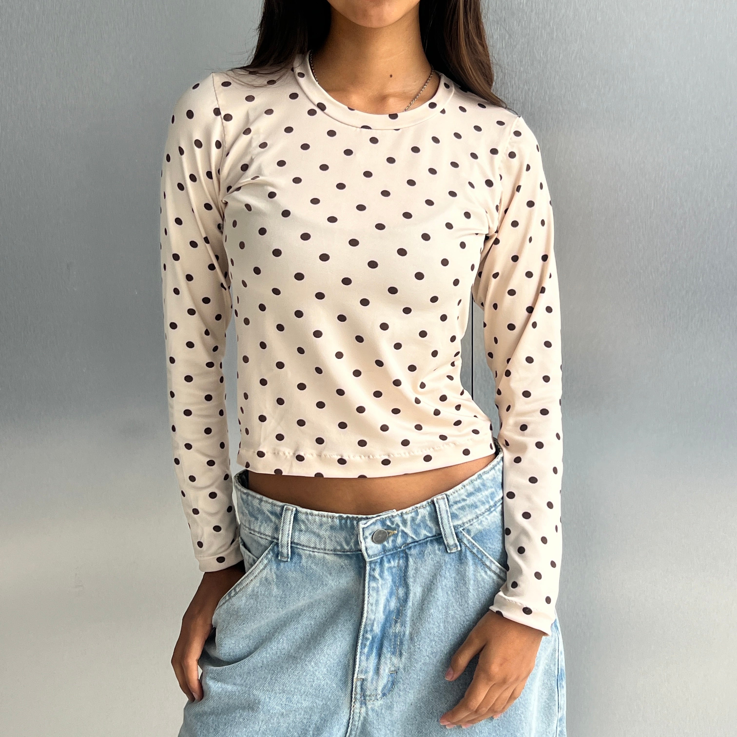 Cream Polka Dots