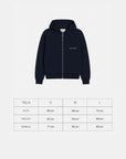 Navy Blue Zip Hoodie - Created