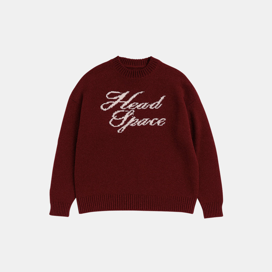 Head Wine Red Knit Sweater