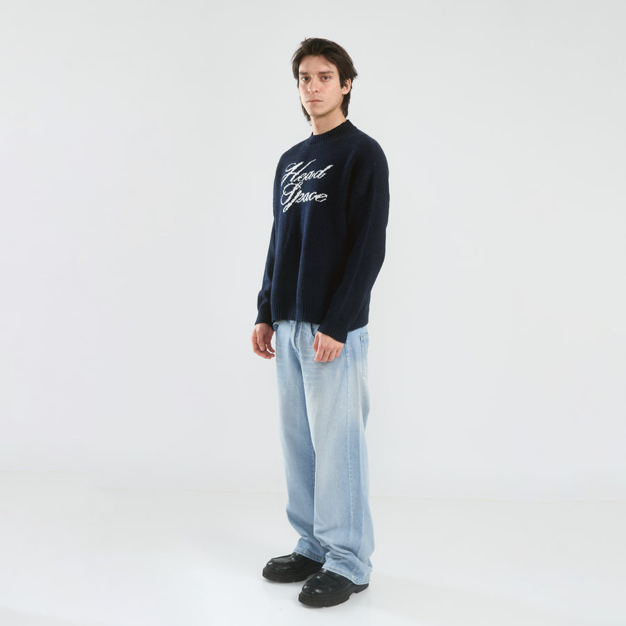 Head Navy Knit Sweater