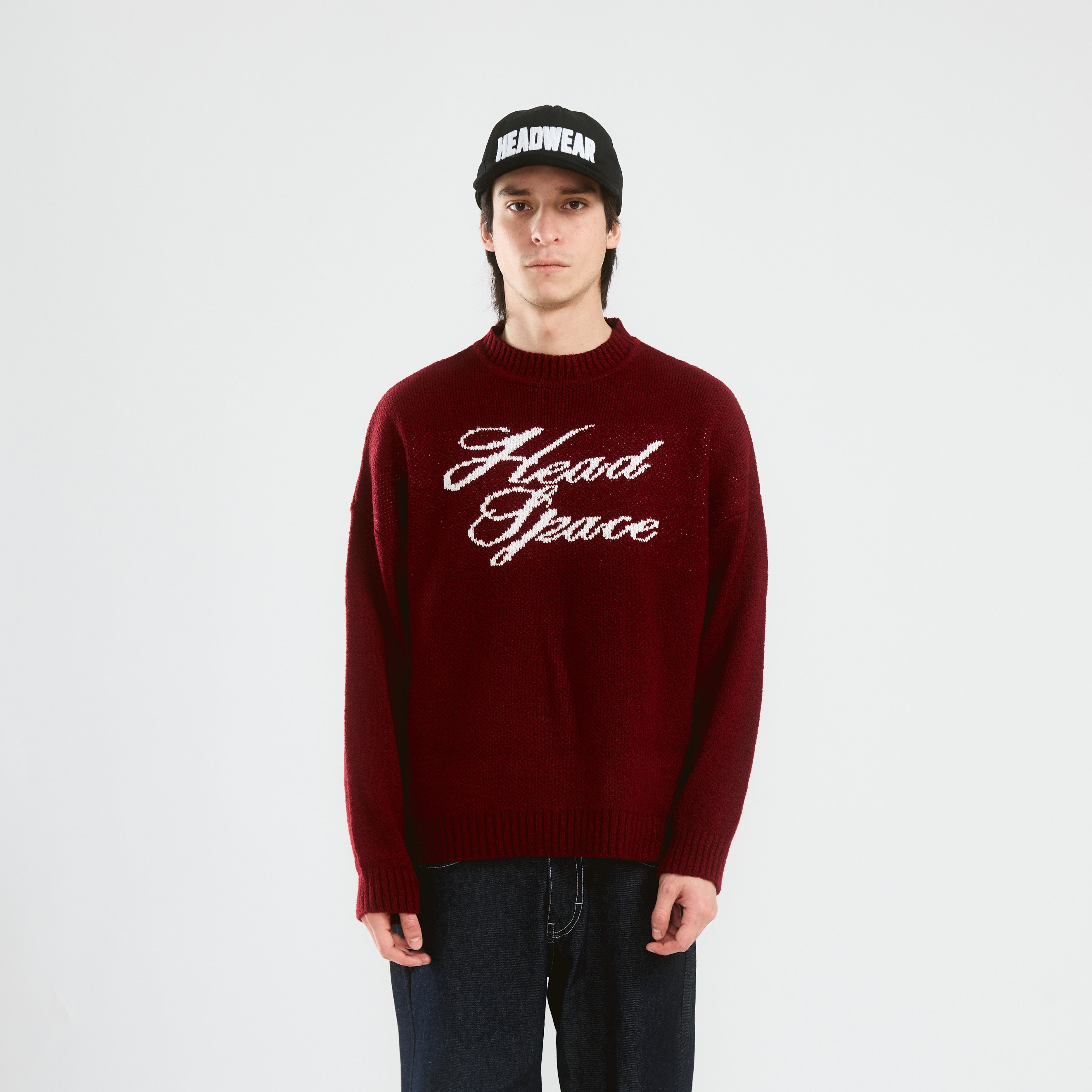 Head Wine Red Knit Sweater