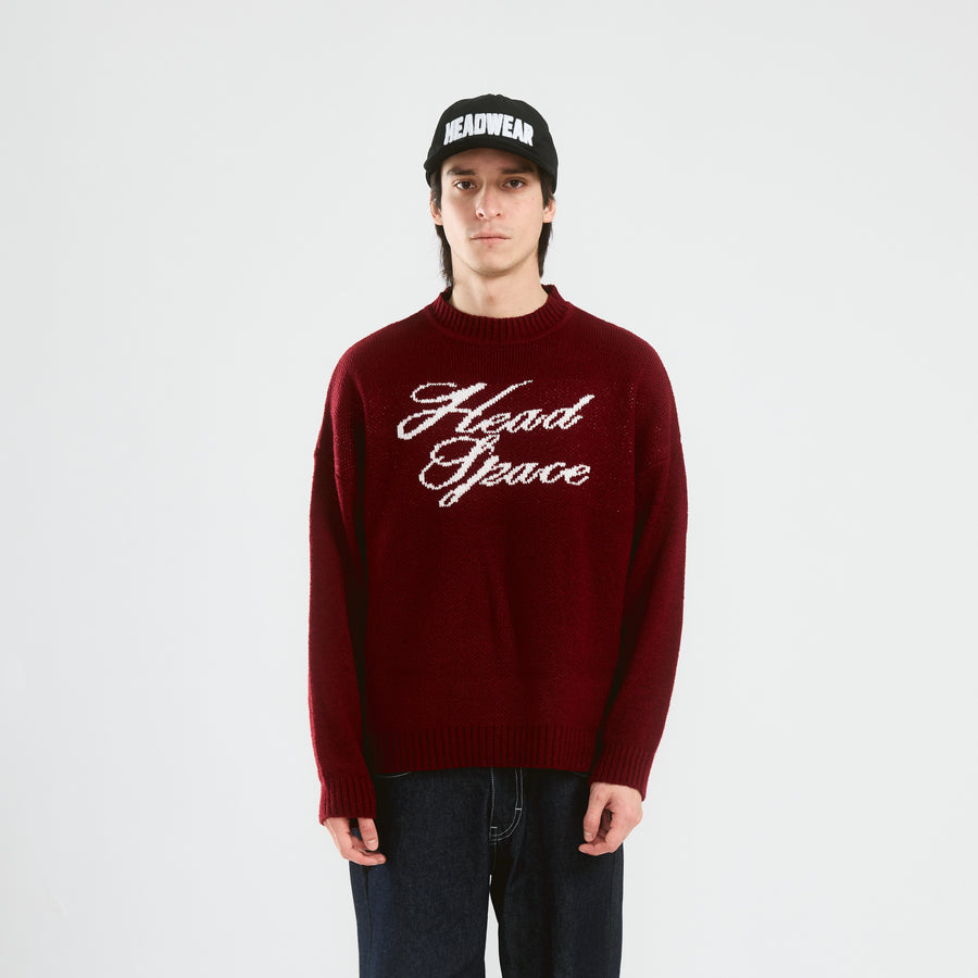 Head Wine Red Knit Sweater