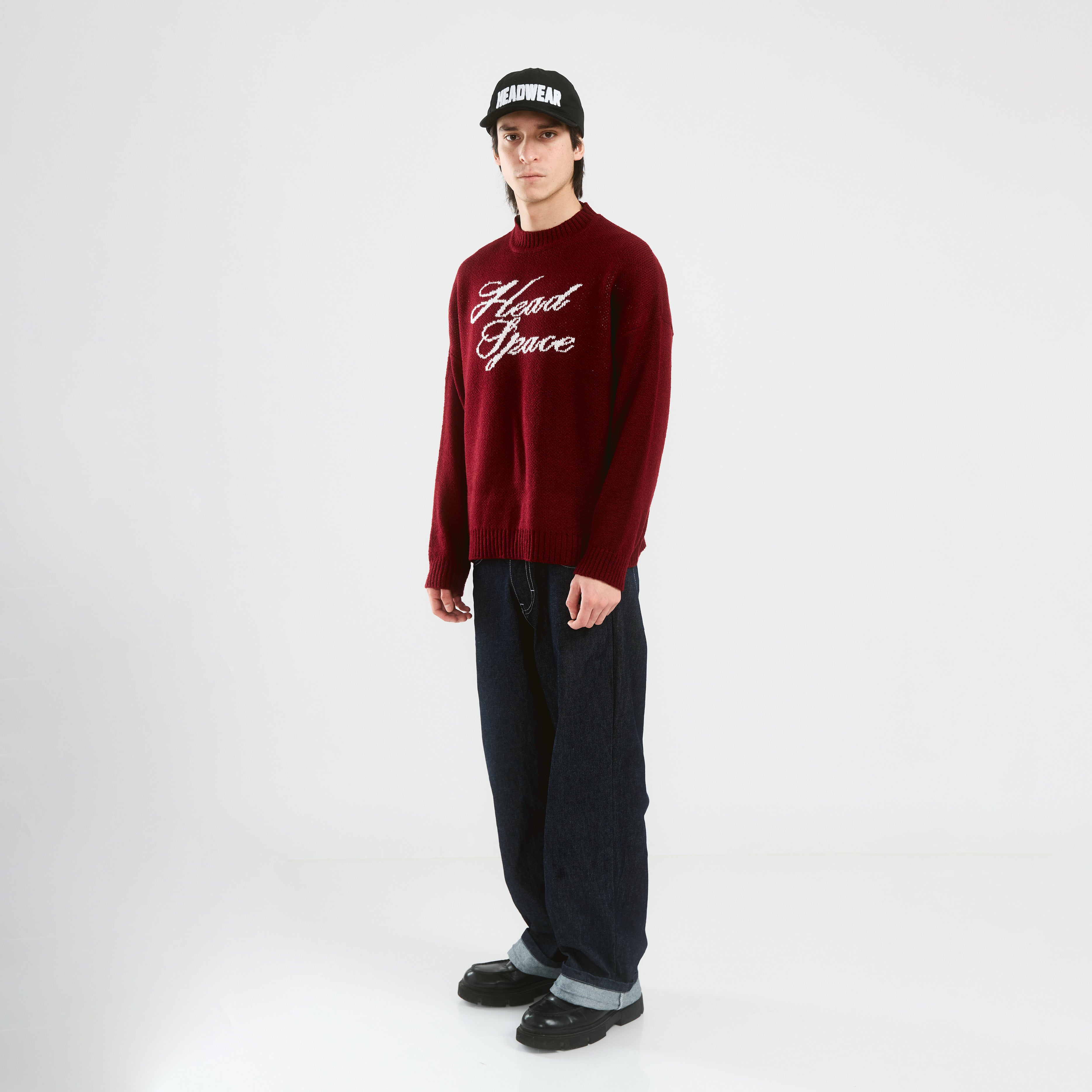 Head Wine Red Knit Sweater