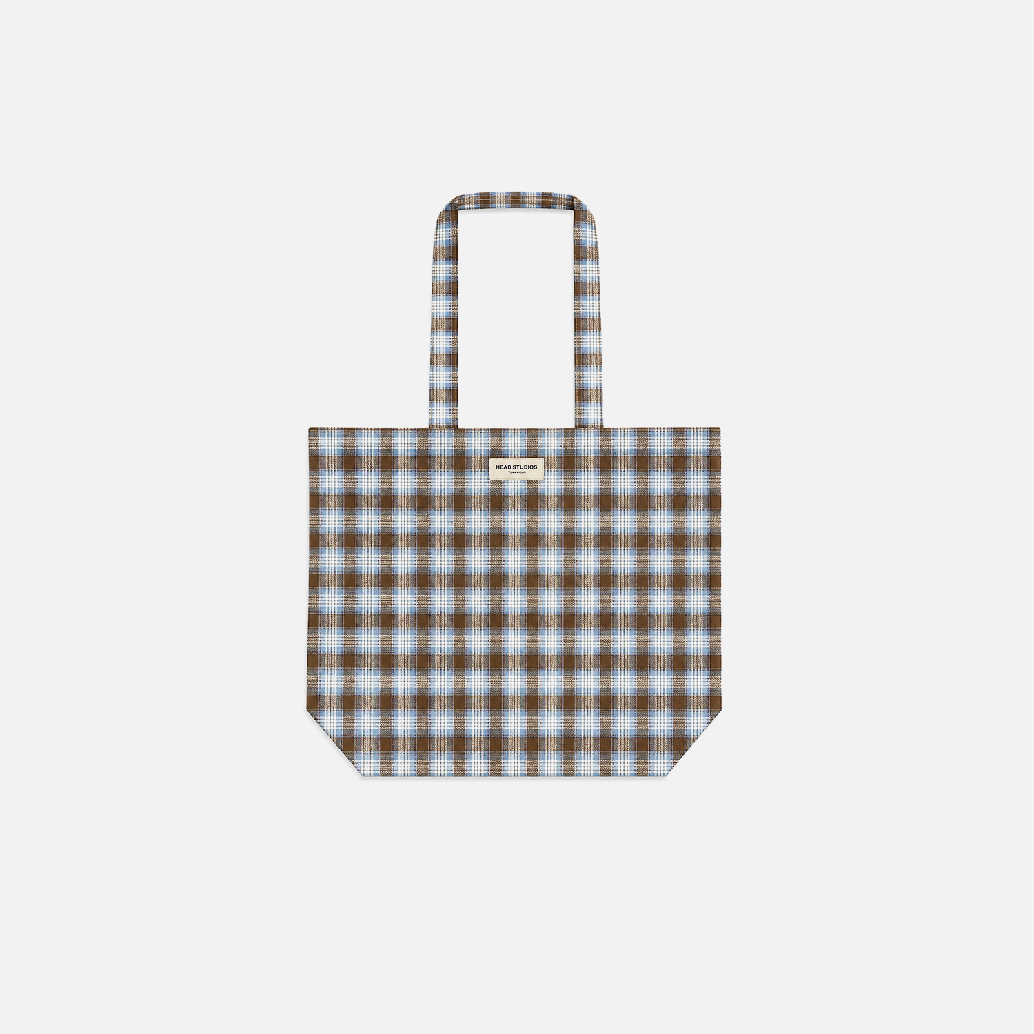 Brown Plaid Tote Bag
