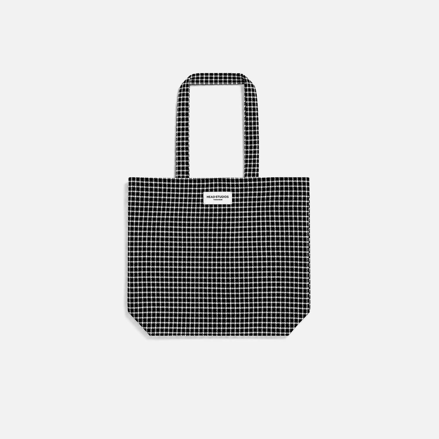 Black Plaid Tote Bag