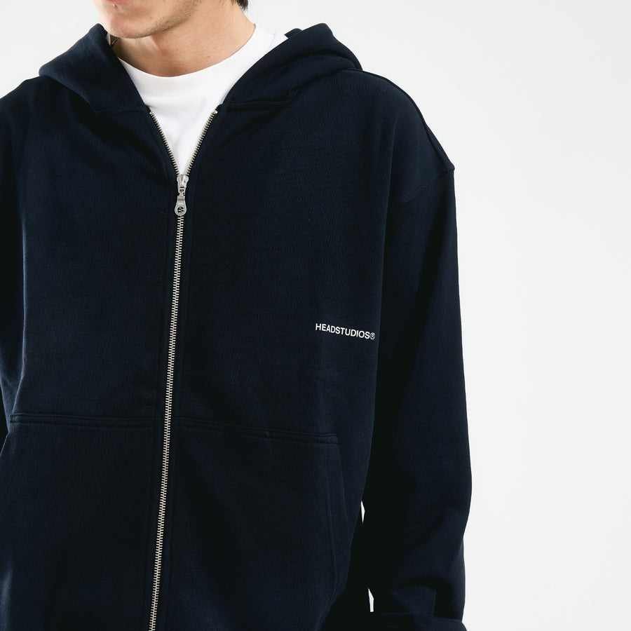 Navy Blue Zip Hoodie - Created