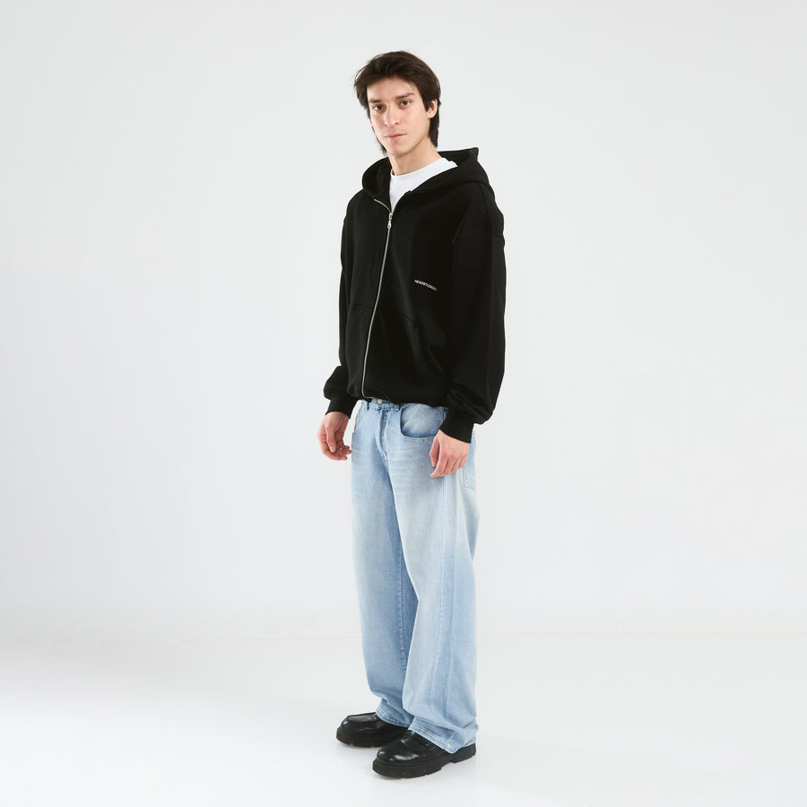 Black Zip Hoodie - Created